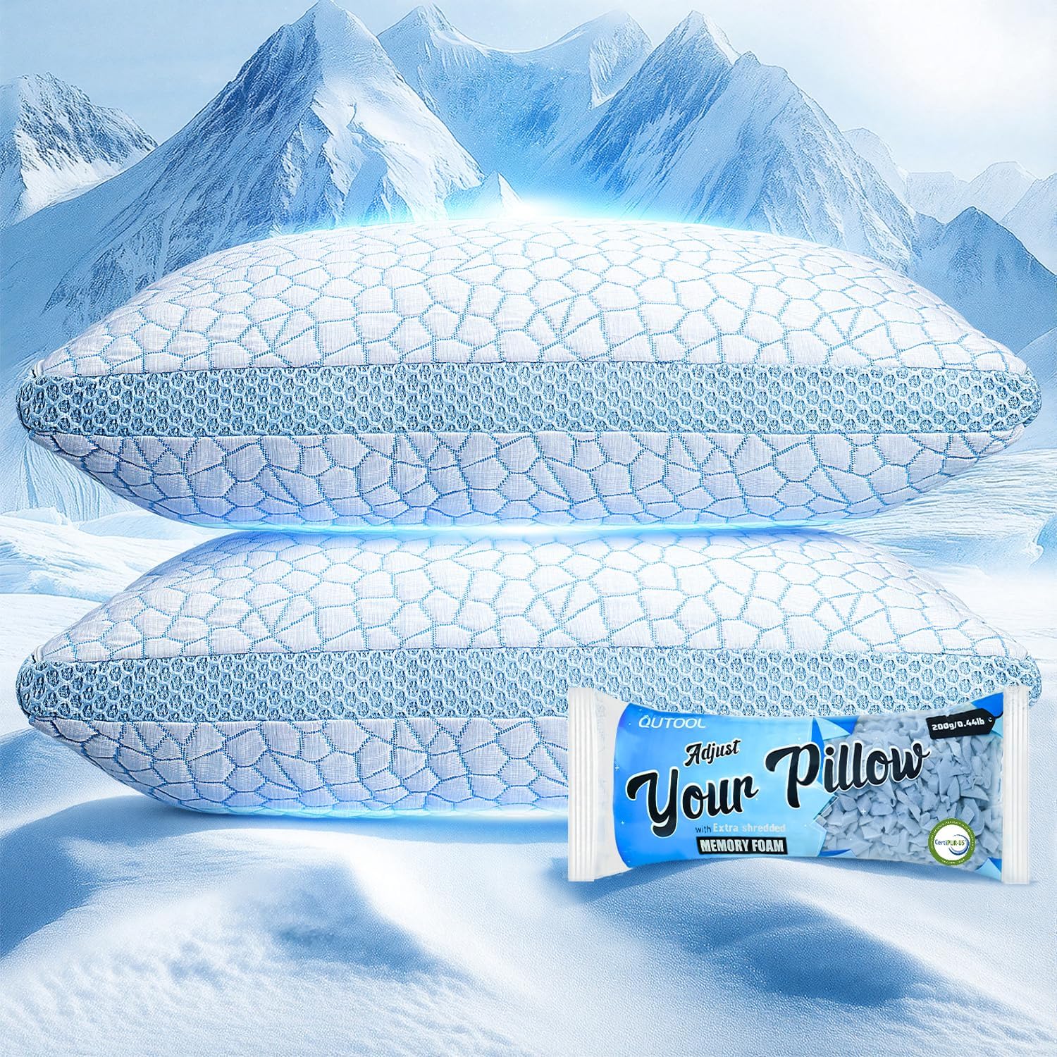Cooling Pillow Gel - Double Sided Cooling Pillow for Hot