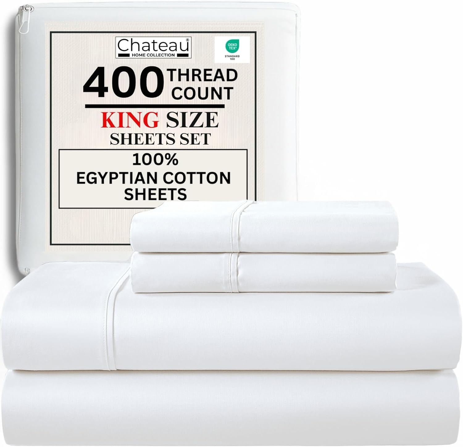 Fitted Sheet Deep - King Size Egyptian Cotton Sheets Set,