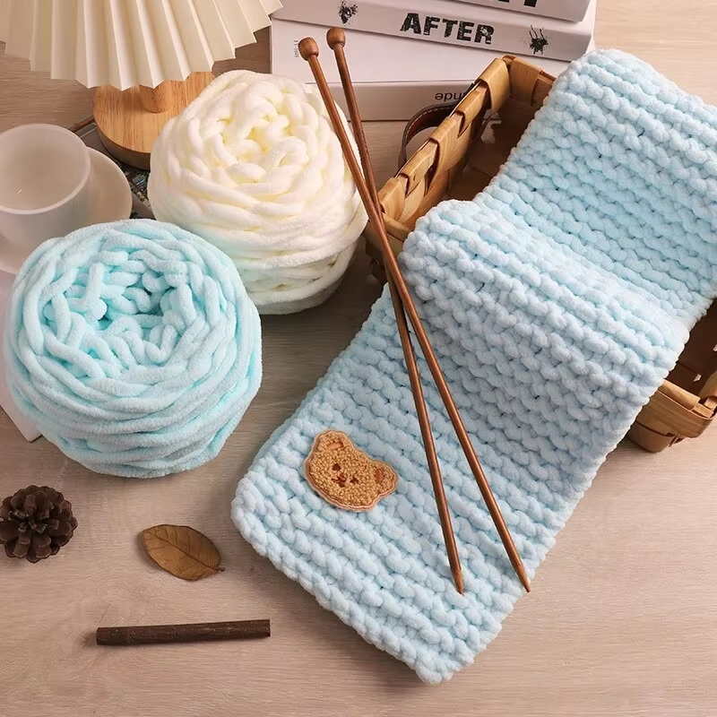 3PCS 300g Chenille Knitting Ya - огляд і ціна Wool Blanket Herringbone