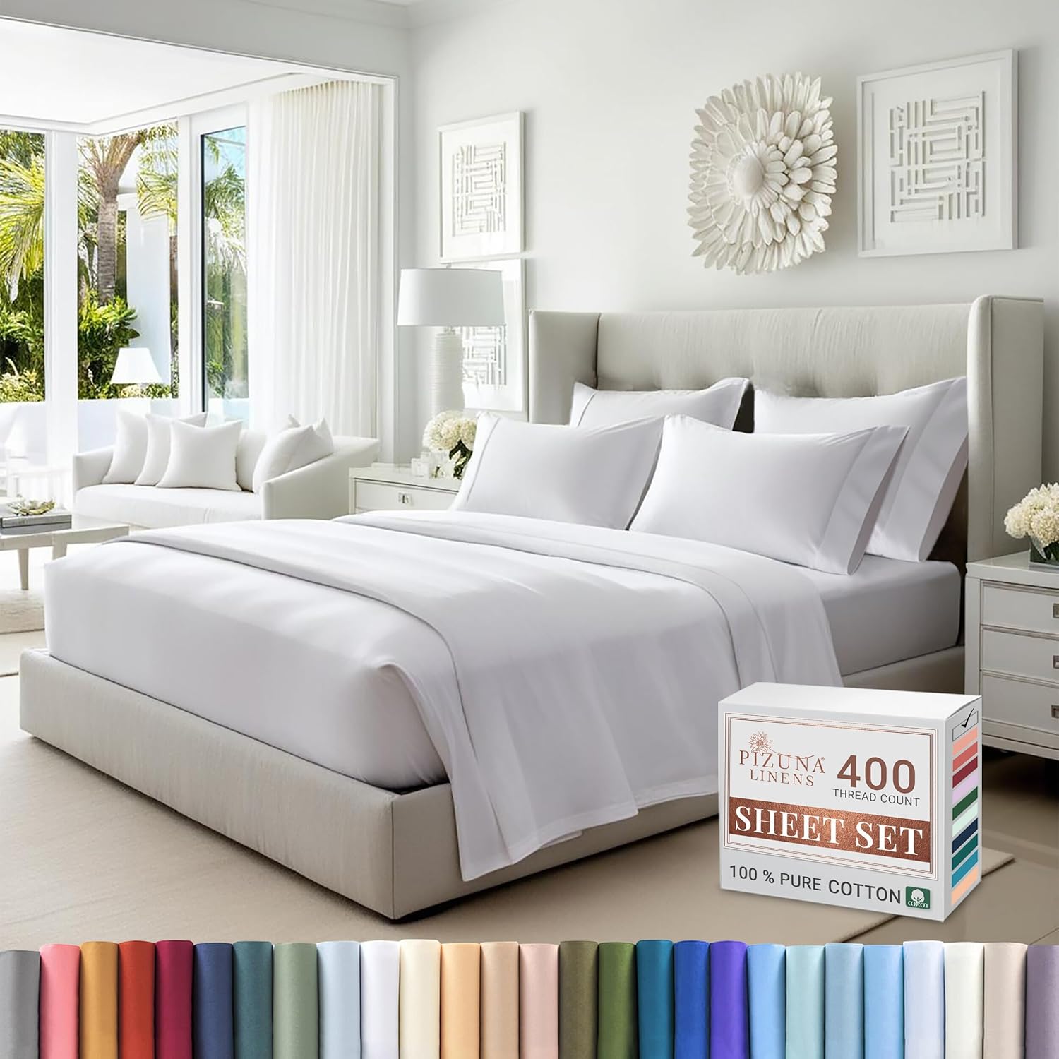 400 Thread Count Queen Cotton  - огляд і ціна Fitted Sheet Deep