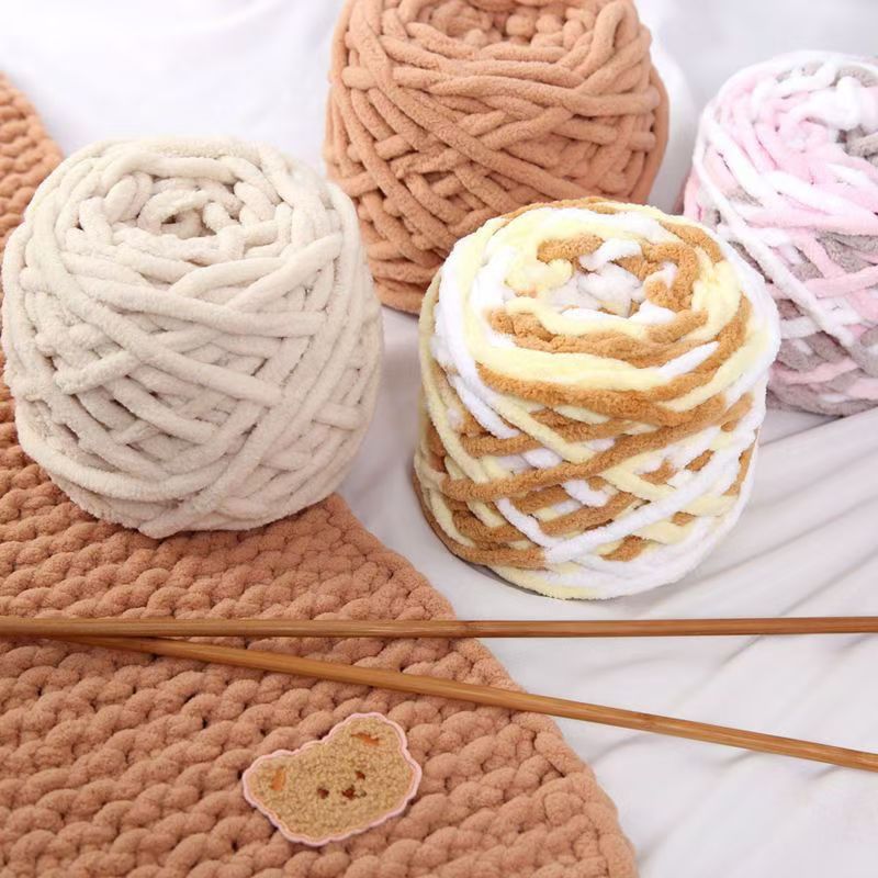 3PCS 300g Chenille Knitting Ya - огляд і ціна Wool Blanket Herringbone
