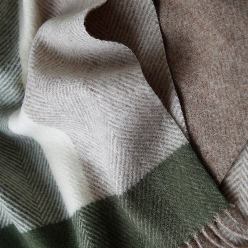 Cashmere Herringbone Pattern W - огляд і ціна Wool Blanket Herringbone