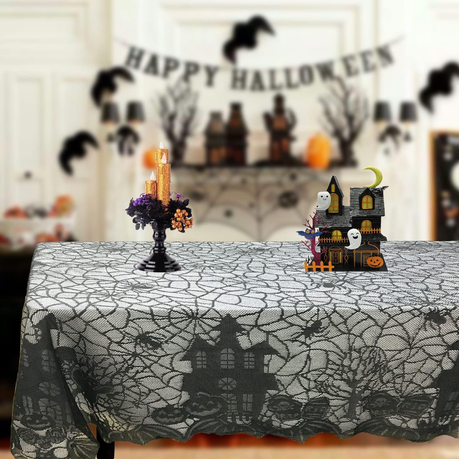 Halloween Lace Table Runner Bl - огляд і ціна Home Textiles Today News