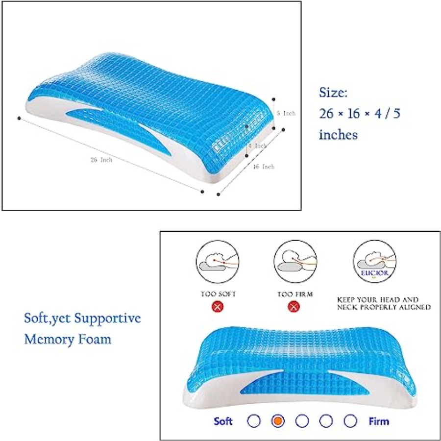 Cooling Gel Pillow, Memory Foa - огляд і ціна Cooling Pillow Gel
