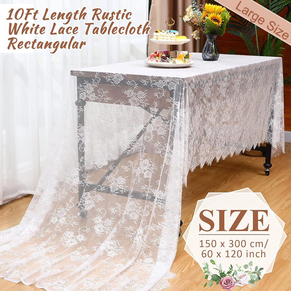 1/2/5 Pcs White Lace Tableclot - огляд і ціна Home Textiles Today News