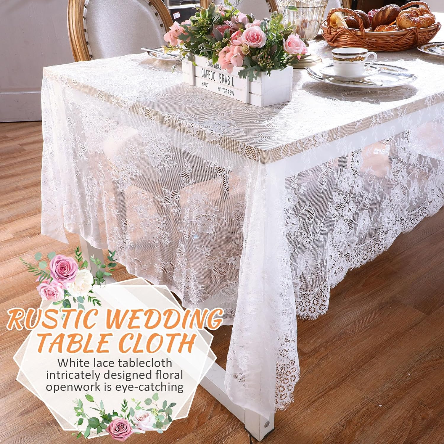 1/2/5 Pcs White Lace Tableclot - огляд і ціна Home Textiles Today News