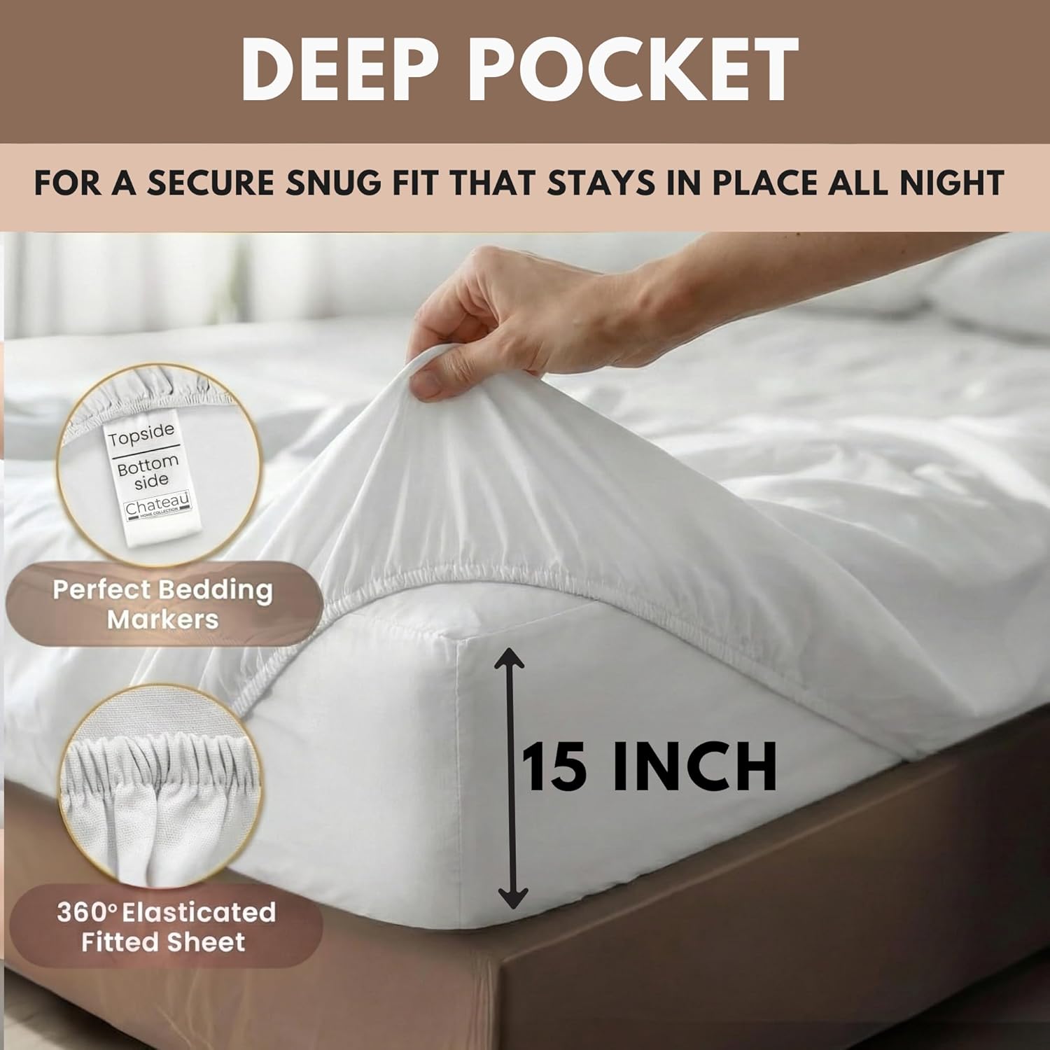 King Size Egyptian Cotton Shee - огляд і ціна Fitted Sheet Deep