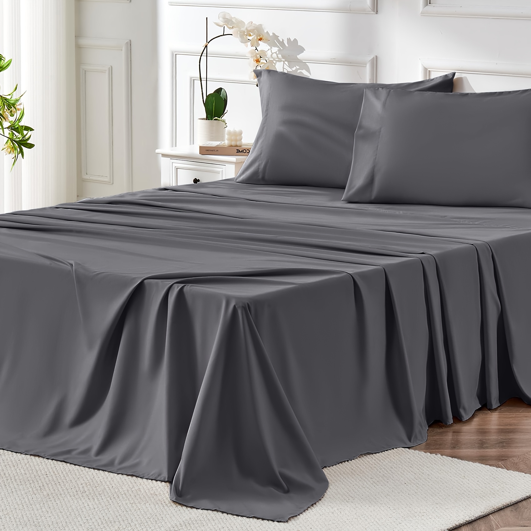 4pcs 2000 Thread Count Cooling - огляд і ціна Fitted Sheet Deep