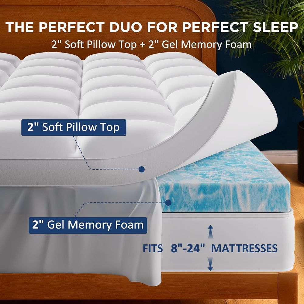 Dual Layer 4 Memory Foam Mattr - огляд і ціна Cooling Pillow Gel