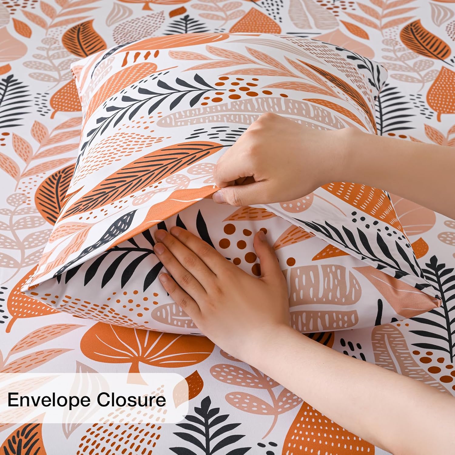 Boho Leaves Printed Sheet Set  - огляд і ціна Fitted Sheet Deep